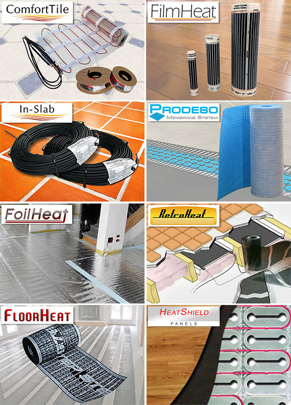 Radiant floor heating systems.