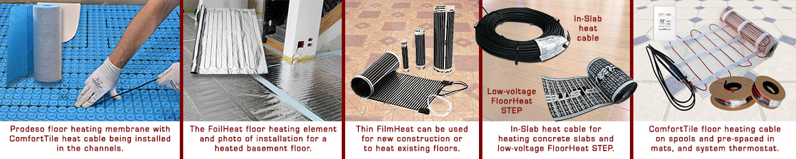 Radiant floor heating systems